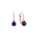 Náušnice s diamantom a ametystom Lux3