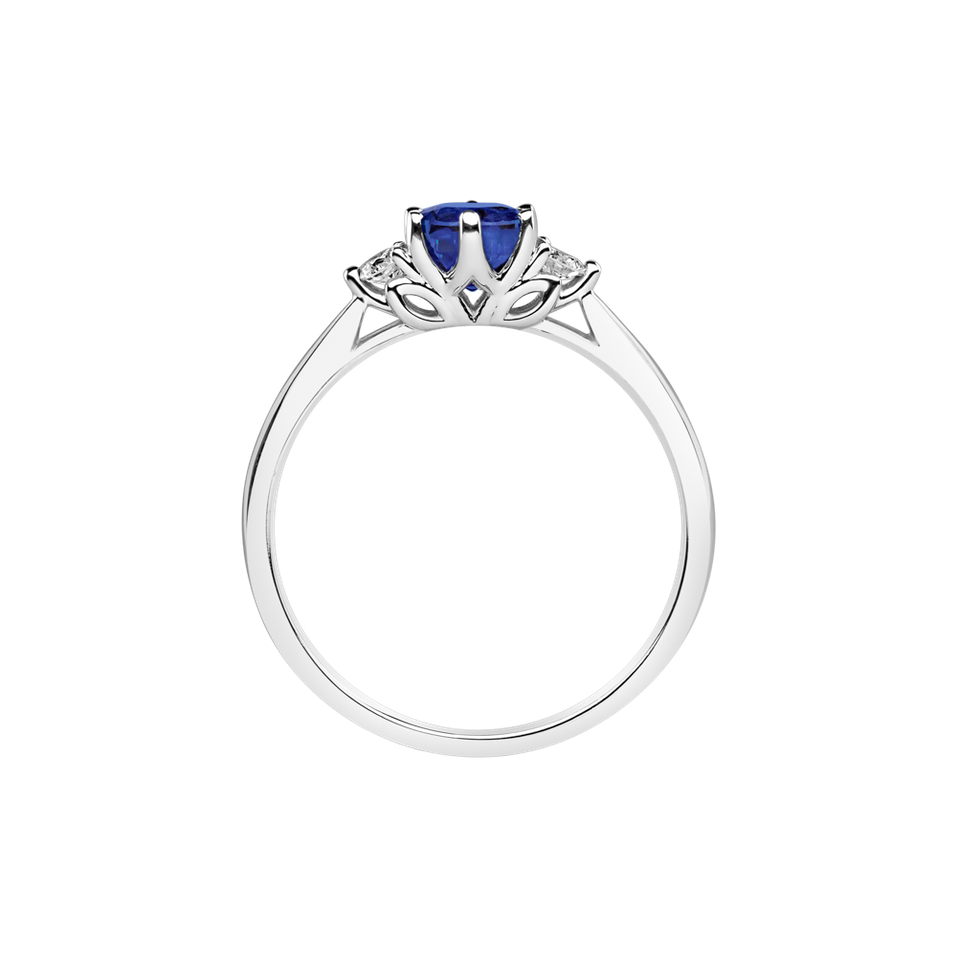 Prsteň s diamantmi a zafírom Midnight Serenity