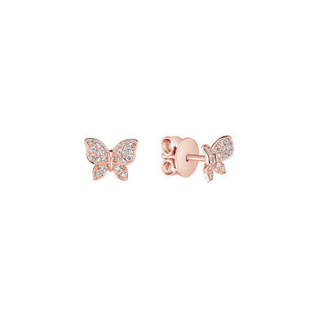 Náušnice s diamantmi Lucky Wings