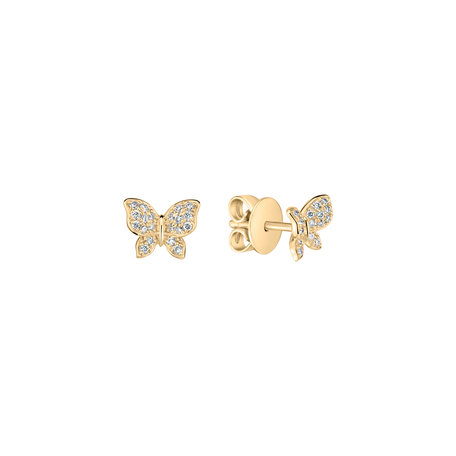 Náušnice s diamantmi Lucky Wings