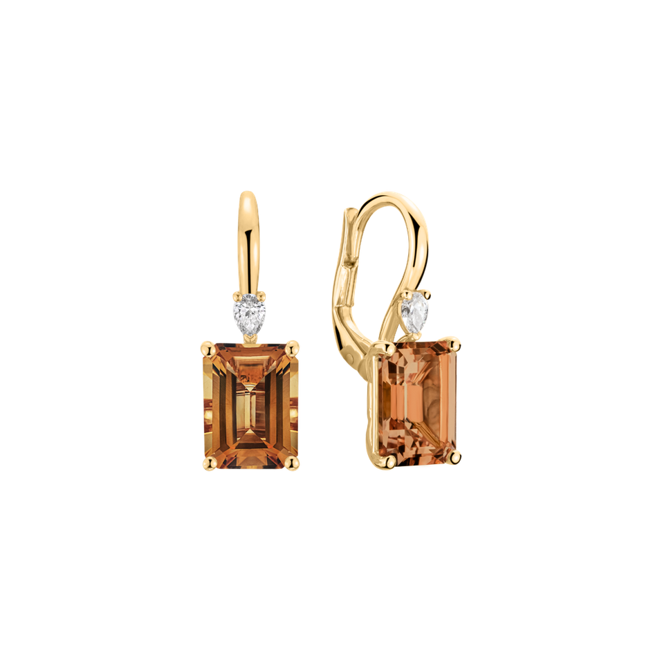 Náušnice s diamantom a turmalínom Royal Cordelia