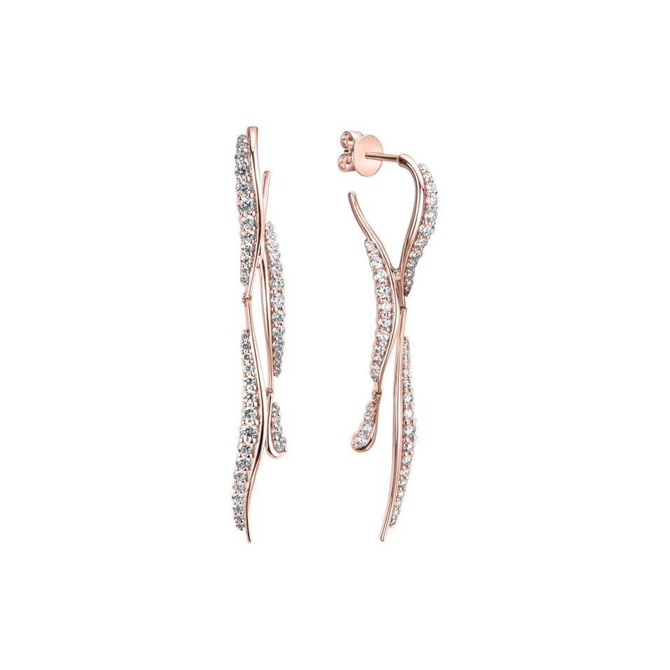 Náušnice s diamantmi Aurora Falls