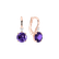 Náušnice s diamantom a ametystom Noctir3