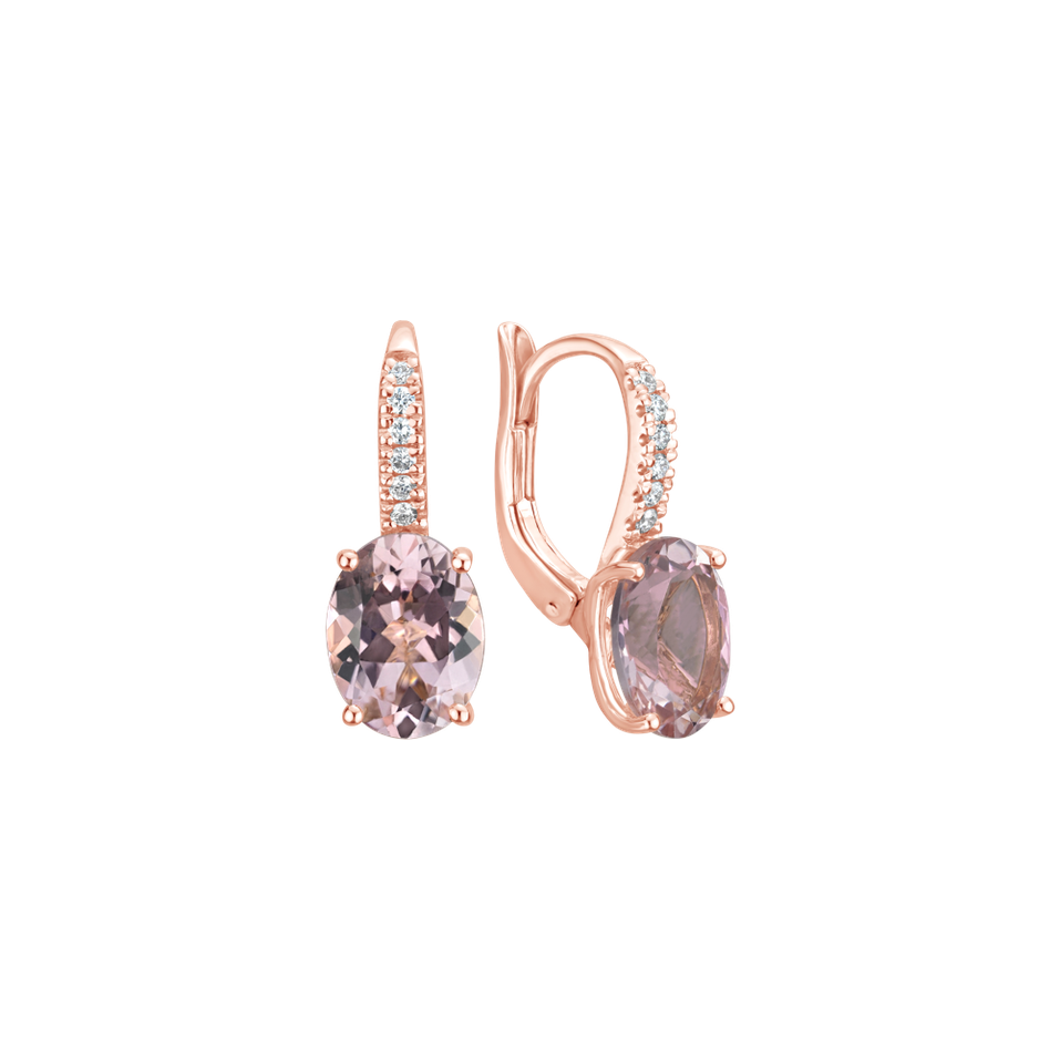 Náušnice s diamantmi a turmalínom Niké Elegance