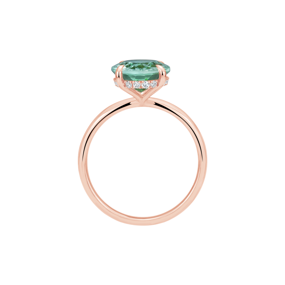 Prsteň s diamantmi a turmalínom Queen of Magic Bay