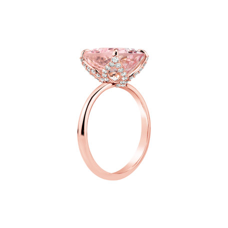 Prsteň s diamantmi a turmalínom Floral Crown