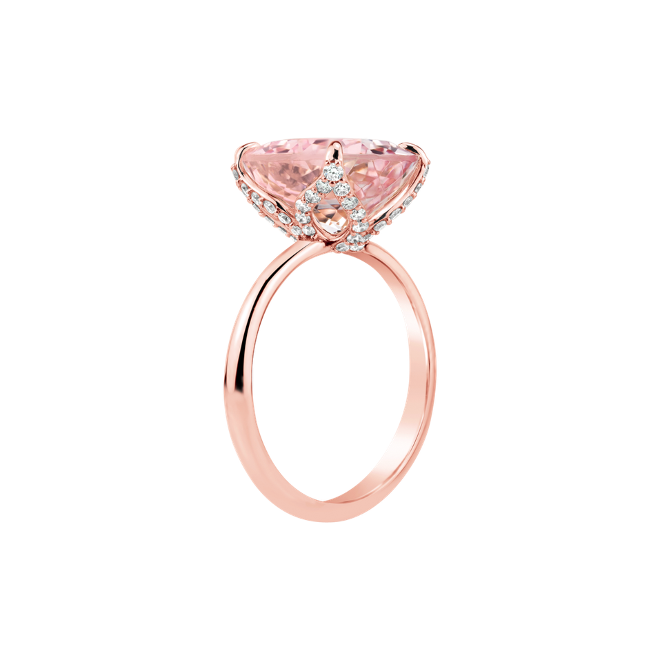 Prsteň s diamantmi a turmalínom Floral Crown