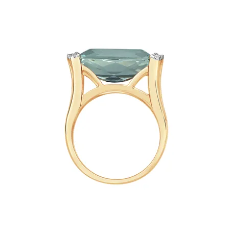 Prsteň s diamantmi a ametystom Cleantha