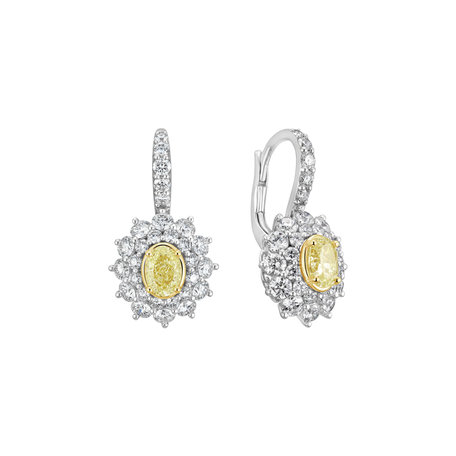 Náušnice s diamantmi Soleil Royale