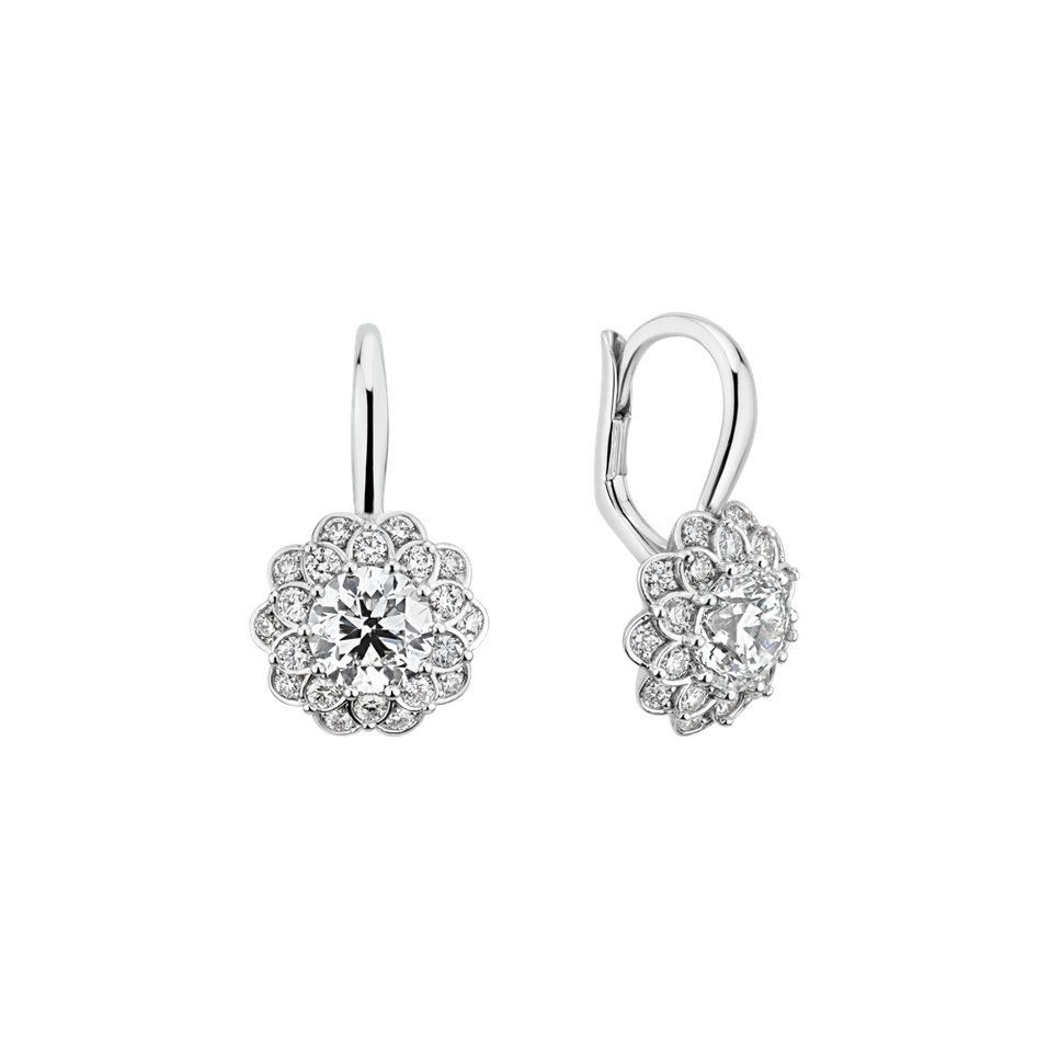 Náušnice s diamantmi Princess Bloom