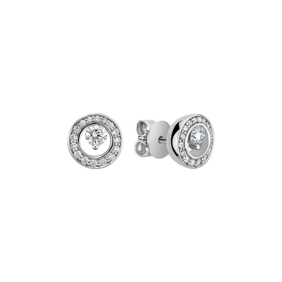 Náušnice s diamantmi Hidden Circle