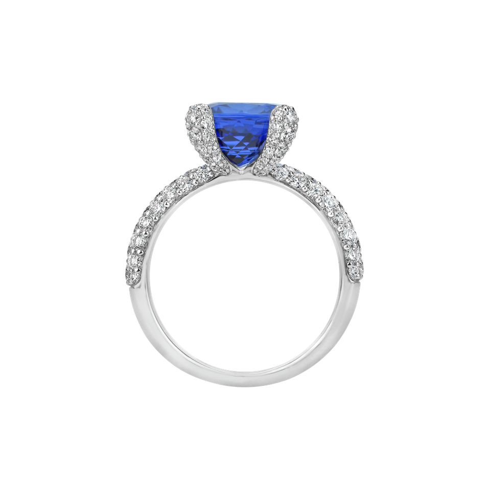 Prsteň s diamantmi a tanzanitom Ocean Muse