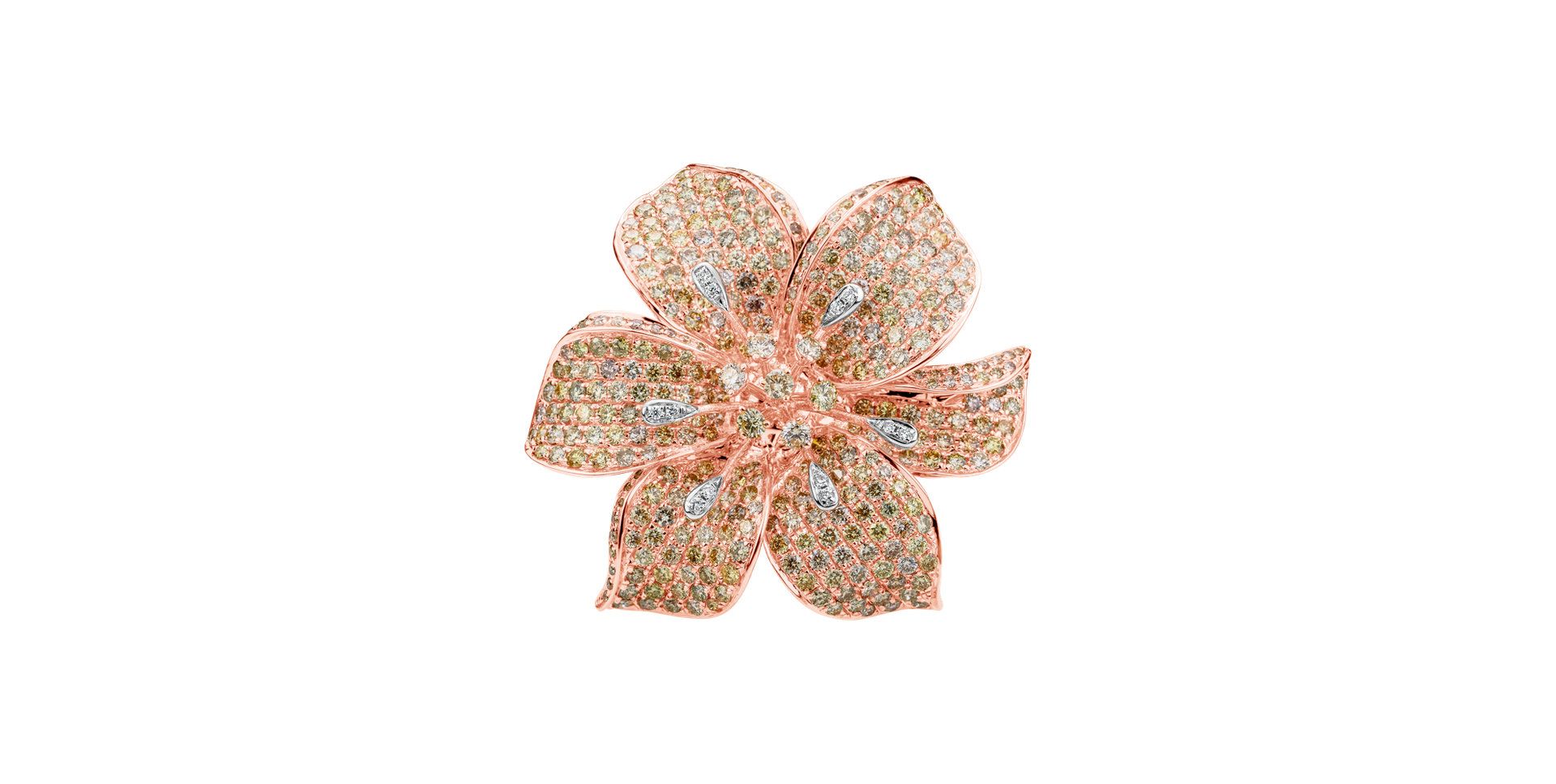 Prsteň/brošňa s diamantmi Lady of Flowers