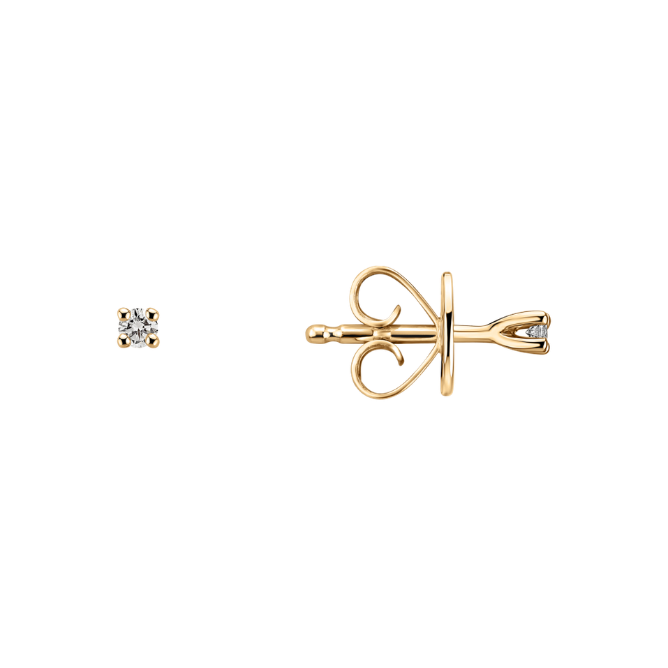 Náušnice s diamantom Star Celebration