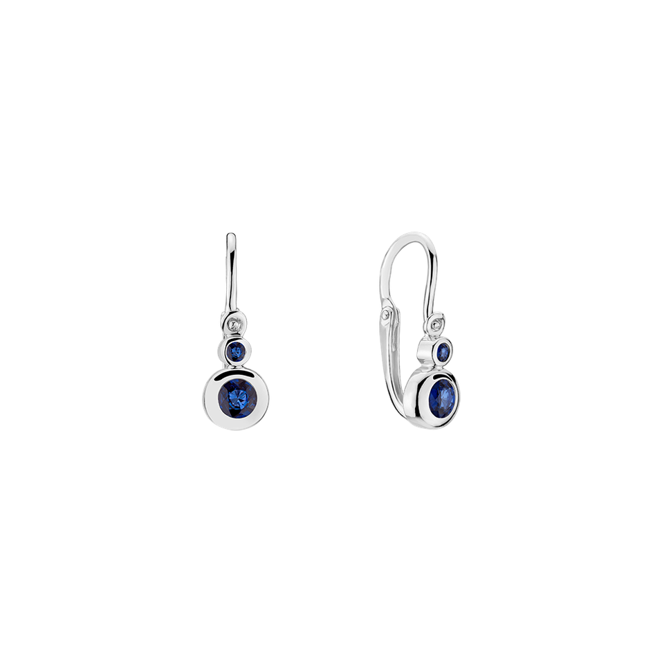 Náušnice so zafírom Baby Royalty
