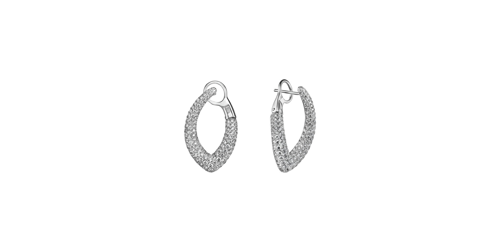 Náušnice s diamantmi Diamond Leaf