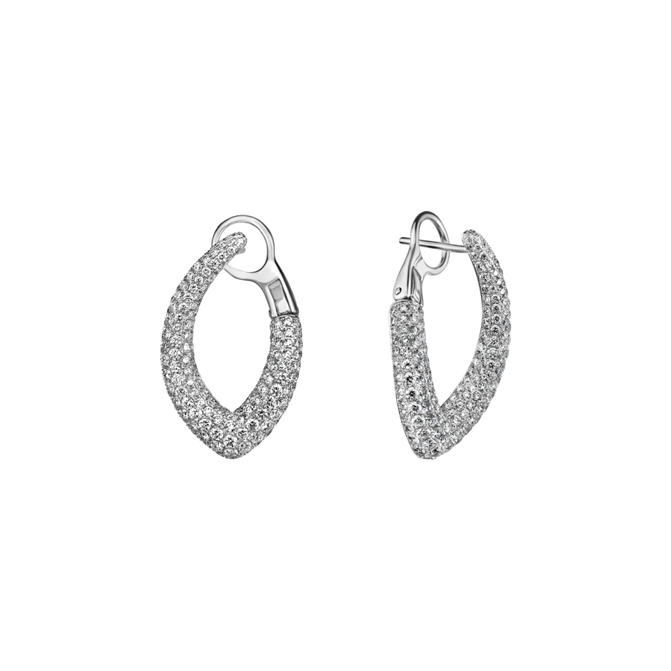 Náušnice s diamantmi Diamond Leaf
