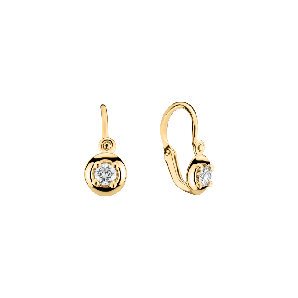 Detské náušnice s diamantmi Little Stars