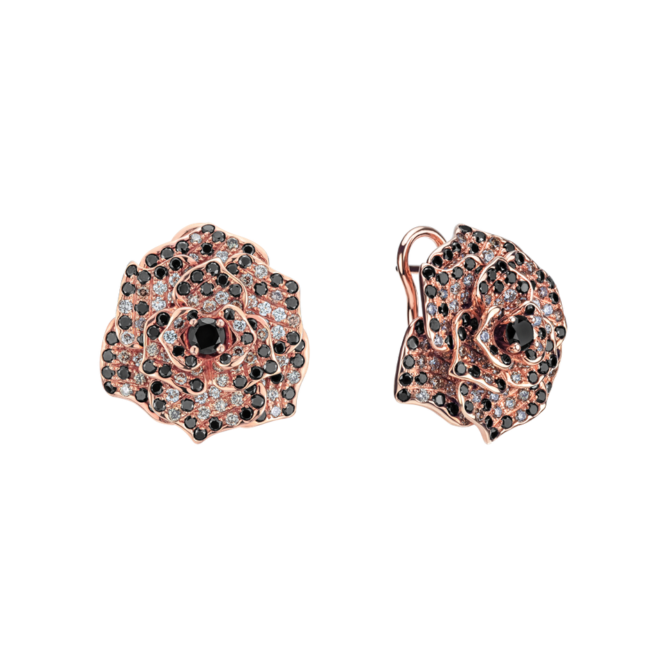 Náušnice s diamantmi Witching Rose
