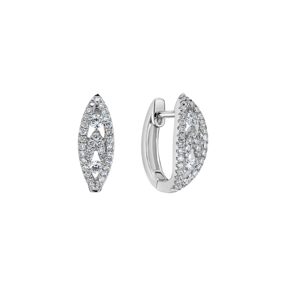 Náušnice s diamantmi Leaf of Light