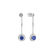 Náušnice s tanzanitom a diamantmi Space Opera3