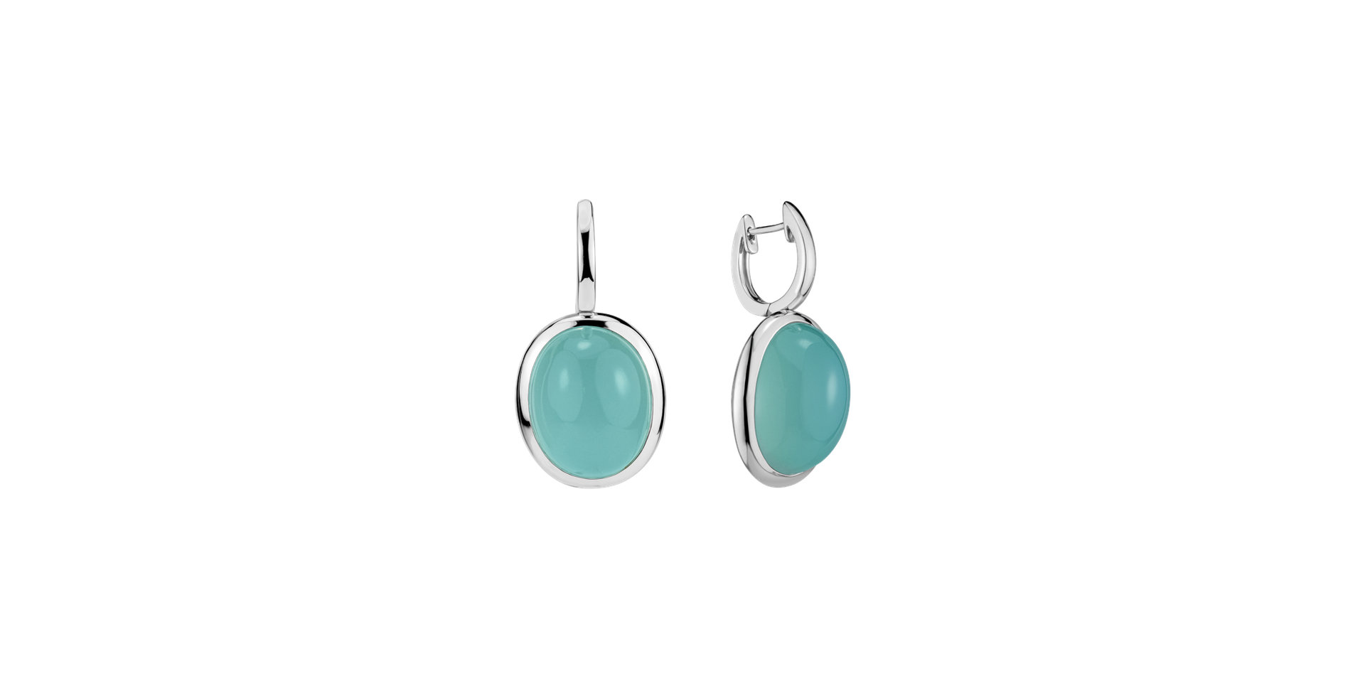 Náušnice s chalcedonom Moonlit Blossom